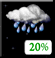 Slight Chance Rain. Chance for Measurable Precipitation 20%