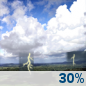 Monday: A chance of showers and thunderstorms. Mostly sunny, with a high near 82. Monday: Chance Showers And Thunderstorms