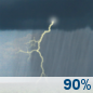 Wednesday: Showers And Thunderstorms